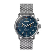 SHINOLA Canfield Model C56 2 Eye Chrono Quartz 43mm Continental Blue Dial Watch